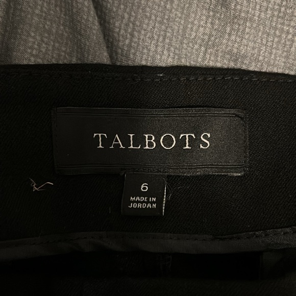 Talbot's Pants Size 6 Black Pull On Dress Slacks side zip GUC B1313 - Picture 6 of 9